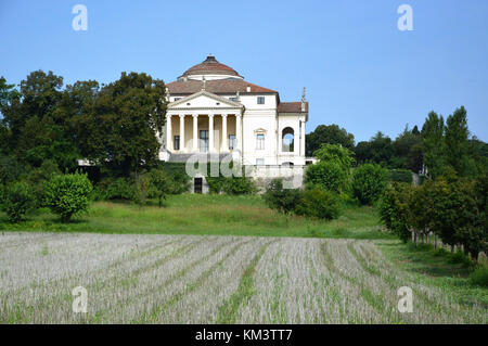 Villa Capra named La Rotonda, designed by Andrea Palladio architect, year 1591 at Vicenza in Italy - aug 06 2014 Stock Photo