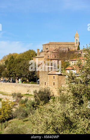 old town of Montalcino, Siena province, tuscany, italy Stock Photo