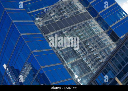 Abstract view of Chicago skyscrapers with reflections Stock Photo