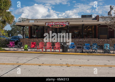 Firehouse Subs located on Woodland Blvd. DeLand, Florida USA Stock Photo