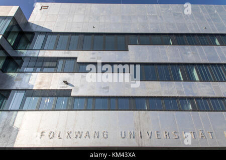 New building of the Folkwang University of the Arts, on the grounds of the Zeche Zollverein colliery in Essen, Germany Stock Photo