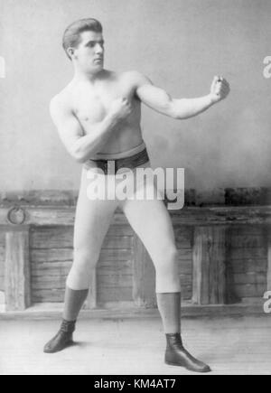 James John 'Gentleman Jim' Corbett, American professional boxer and a former World Heavyweight Champion Stock Photo