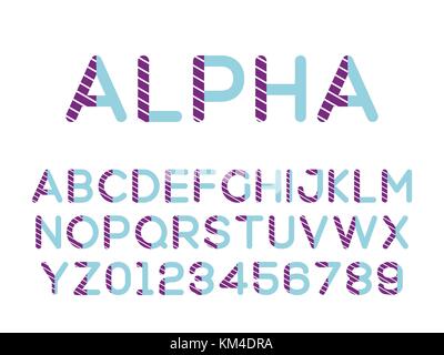 Vector of modern stylized font. Alphebet Stock Vector