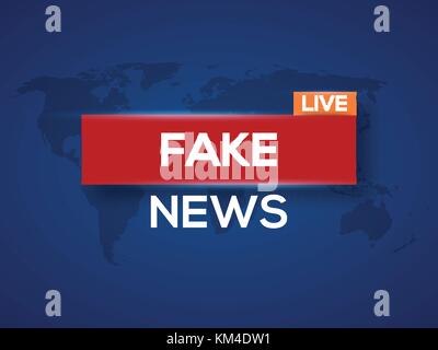 Breaking news. World news with map backgorund Stock Vector