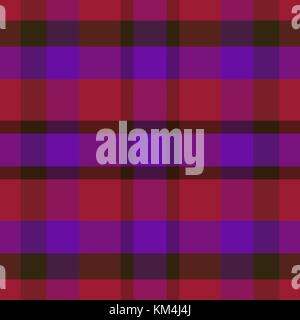 abstract vector tartan seamless - red and purple Stock Vector