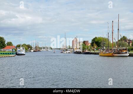 Medieval town of Greifswald (Mecklenburg-Vorpommern, Germany): The harbour Stock Photo