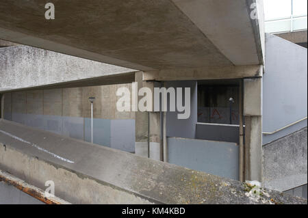 Thamesmead Underpass designed by GLC Department of Architecture and Civic Design 1967-1974 Stock Photo