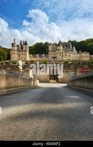 The Chateau d'Usse in Rigny Usse in the Loire valley France. Stock Photo