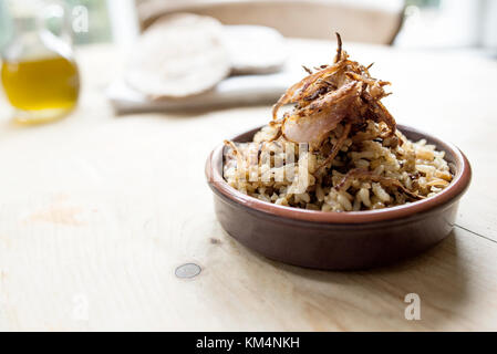 Mujadara - Lebanese Rice and Lentil Dish Stock Photo