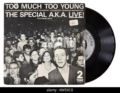 The Specials Too Much Too Young seven inch single Stock Photo