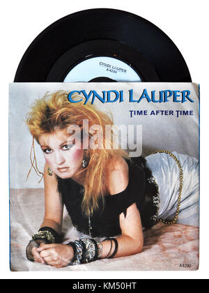 45 RPM vinyl record of Cyndi Lauper's song 