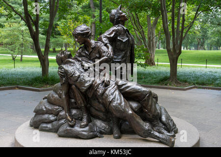 The Vietnam Women's Memorial Statue Stock Photo