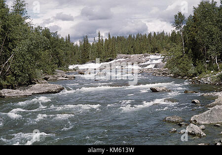 This is Kamajokk in summer. Still full of water melting from the snow of  the mountaintops nearby in the national parks Stock Photo - Alamy