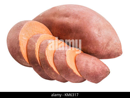 Sweet potato isolated on white background with clipping path Stock Photo