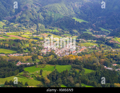 Furnas in Sao Miguel Island on Azores, Portugal. Stock Photo