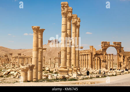 The ancient ruins of Palmyra, Syria Stock Photo