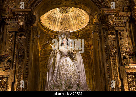 SEVILLE, ANDALUSIA, SPAIN, MAY, 25, 2017 : interiors  of  Santa maria la blanca church, may 25, 2017, in Seville, andalusia, spain Stock Photo