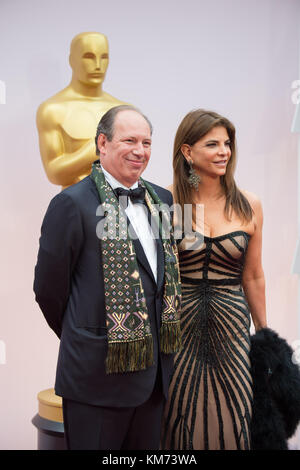 HOLLYWOOD, CA - FEBRUARY 22:  Hans Zimmer arrives at the 87th Annual Academy Awards at Hollywood & Highland Center on February 22, 2015 in Hollywood, California.   People:  Hans Zimmer Stock Photo