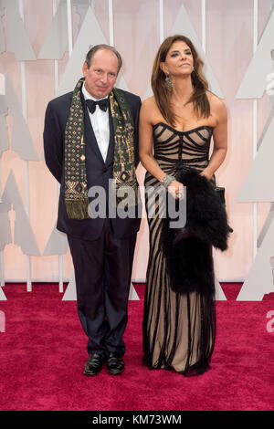 HOLLYWOOD, CA - FEBRUARY 22:  Hans Zimmer arrives at the 87th Annual Academy Awards at Hollywood & Highland Center on February 22, 2015 in Hollywood, California.   People:  Hans Zimmer Stock Photo