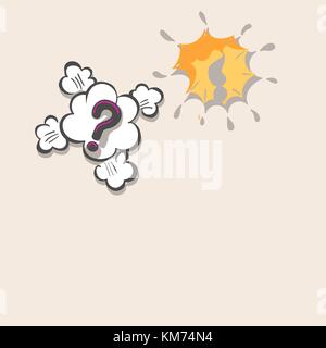 Pop art questions pattern Stock Vector