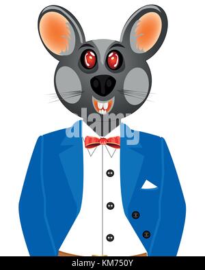 Mouse in suit Stock Vector