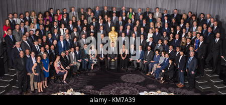 HOLLYWOOD, CA - FEBRUARY 02: Nominees Luncheon at the Beverly Hilton, February 2, 2015 for the 87th Oscars for outstanding film achievements of 2014 which will be presented on Sunday, February 22, 2015, at the Dolby Theatre and televised live by the ABC Television Network on February 22, 2015 in Hollywood, California.    People:  Group Picture Nominees Stock Photo