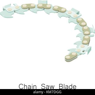 Chain saw blade icon, isometric 3d style Stock Vector