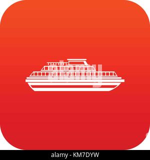 Cruise liner icon digital red Stock Vector Image & Art - Alamy