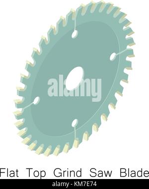 Grind saw blade icon, isometric 3d style Stock Vector