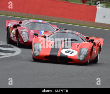 Chris Beighton, Simon Hadfield, Lola T70 MK3B, FIA, Masters Historic Sports Cars, Silverstone Classic, July 2017, Silverstone, 60's cars, circuit raci Stock Photo