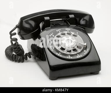 Black Rotary Telephone Stock Photo