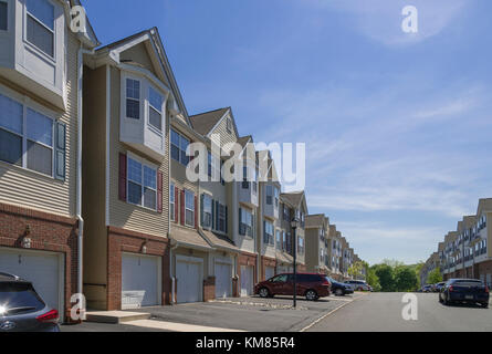 Row Of TownHomes, New Jersey USA Stock Photo