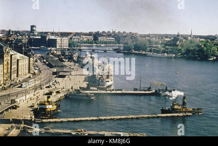 Slussen The 1956 panoramic photograph of Slussen, Stockholm, captures the ...