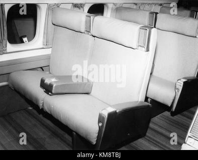 SAS DC 8 33 Interior and design before delivery, cabin and seats, new decor (2) Stock Photo