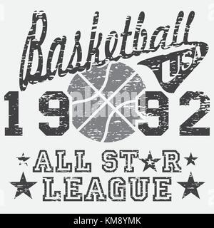 Basketball All Star League Artwork, Typography Poster, T-shirt