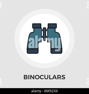 Binoculars Icon Vector. Flat icon isolated on the white background. Editable EPS file. Vector illustration. Stock Vector