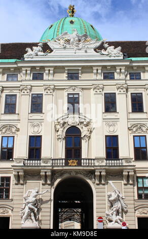 Facade of Hofburg Palace in Vienna, Austria Stock Photo