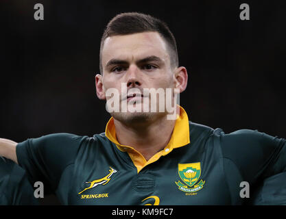 South Africa's Jesse Kriel during the Autumn International at the Principality Stadium, Cardiff Stock Photo