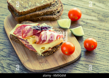 Sandwich with  ham and cheese Stock Photo
