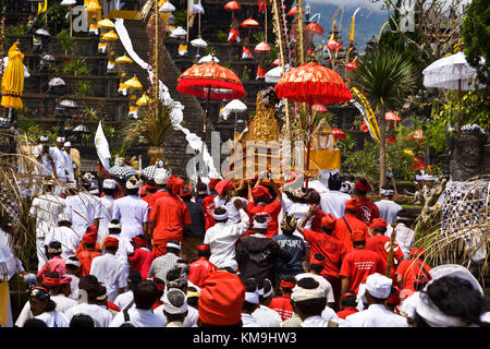 Panca Wali Krama, holy Celebration at Besakih temple every ten years, Bali, Indonesia Stock Photo