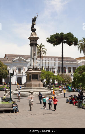 Plaza Grande or Independence Square, Quito, Ecuador, South America Stock Photo