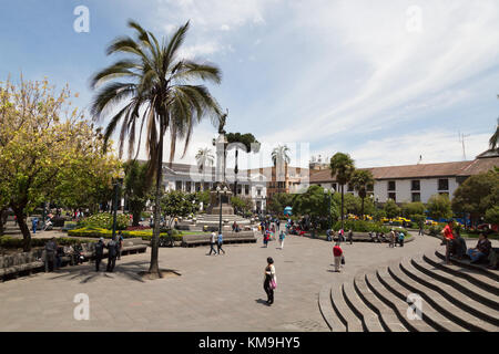 Plaza Grande or Independence Square, Quito, Ecuador, South America Stock Photo