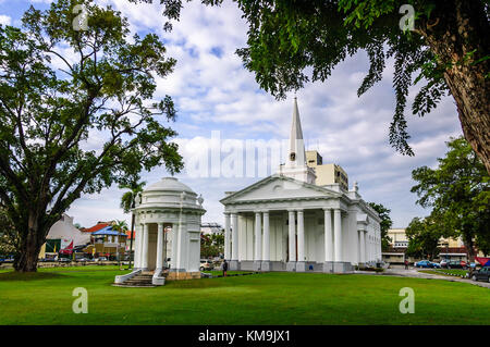 Penang, Malaysia - September 4, 2013: St George's Church built in 19th-century & oldest Anglican church in South East Asia in historical George Town Stock Photo