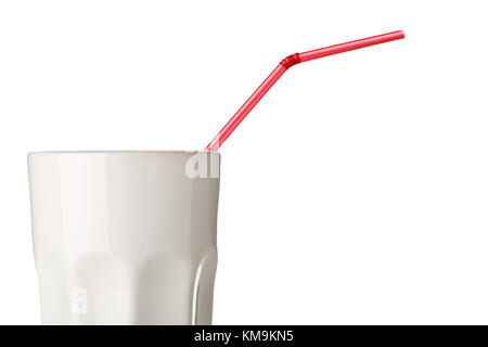 Milkshake clear plastic Cup Stock Photo - Alamy