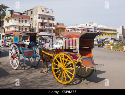 Horse drawn taxi, Mysore, India. Stock Photo