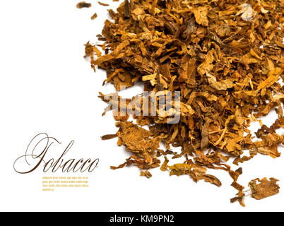 different tobacco leaves Cut and dried different sorts (kinds) tobacco leaves Stock Photo