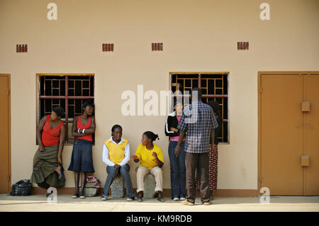Group of friends on a street in Lusaka, the capital of Zambia Stock Photo