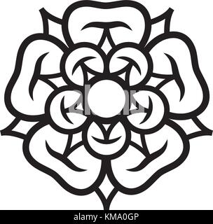 Rose (Queen of flowers). Flower from The Garden of Eden; Paradise flower. The symbol of love and passion, beauty and perfection; also heraldic emblem. Stock Vector