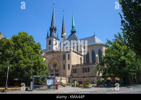 Cathedral Notre-Dame, Luxembourg-city, Luxembourg, Europe Stock Photo