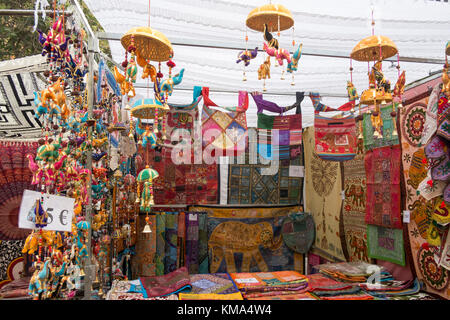 Madrid El Rastro, the largest flea market in Europe, with over 3000 stands. Stock Photo